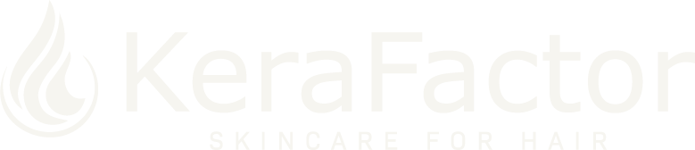 KeraFactor logo in cream